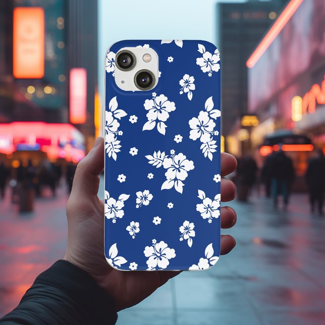 Aloha Blue Classic Hawaiian Seamless Pattern Case-Mate iPhone Hülle (Von Creator hochgeladen)