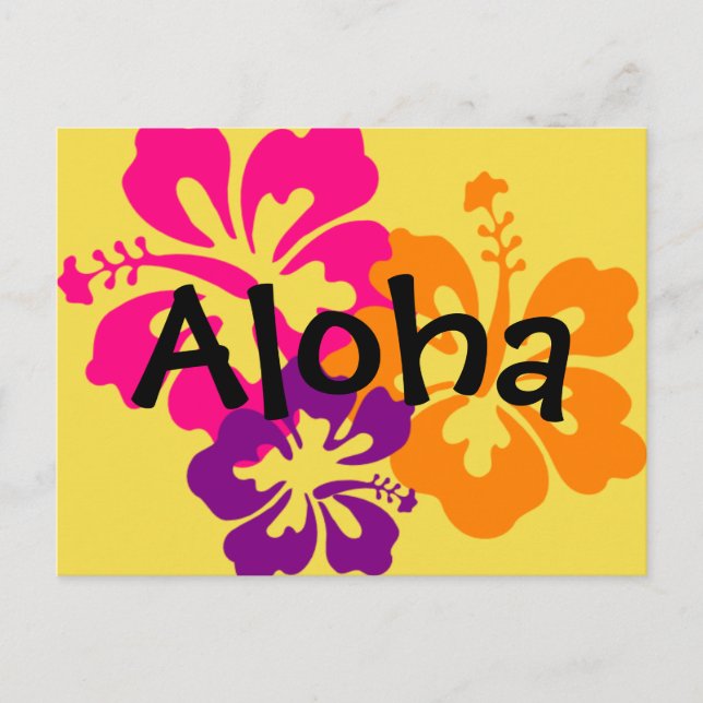 Aloha Bold Blume Postcard Postkarte (Vorderseite)