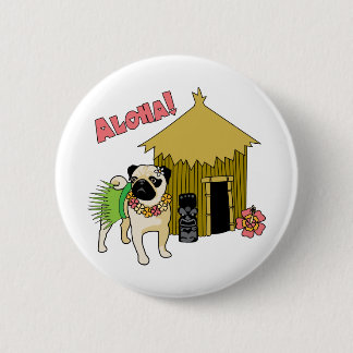 Aloha!  Buttons für hawaiianischen Mops