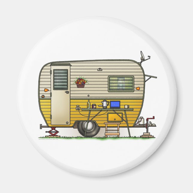 Aloha Camper Trailer Magnet (Vorne)