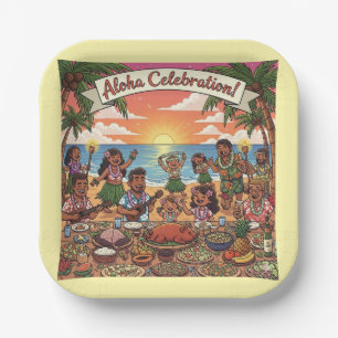 Aloha Celebration Pappteller