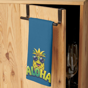 Aloha Collection Ananas Küchentuch Dark Aquamarin