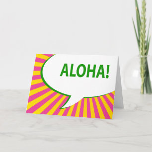 Aloha! : Comic-Sprechblase Einladung