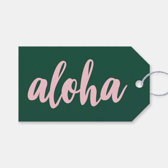 Aloha danke geschenkanhänger (Vorderseite (Horizontal))