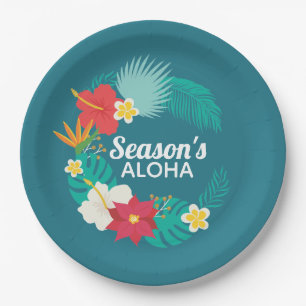 Aloha der Saison Pappteller