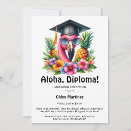 Aloha-Diplom-Tropische-Abschlussfeier-Poolparty Einladung