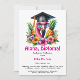 Aloha Diploma Tropical Graduation Pool Party  Einladung