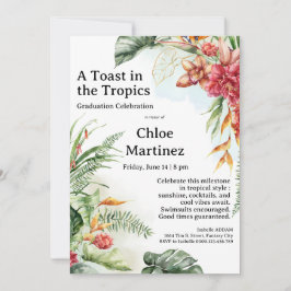 Aloha Diploma! Tropical Graduation Pool Party  Einladung