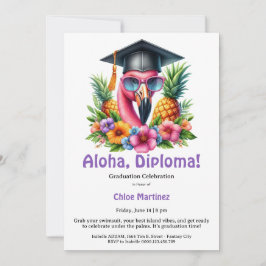Aloha Diploma Tropical Graduation Pool Party  Einladung