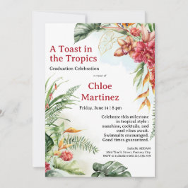 Aloha Diploma! Tropical Graduation Pool Party  Einladung