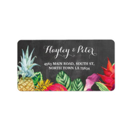 Aloha Elegant Address Wedding Labels Stickers Luau Adressaufkleber