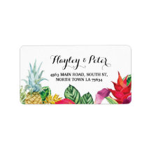 Aloha Elegant Adresse Luau Wedding Labels Stickers