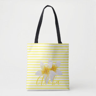 Aloha elegante tropische Blume u. gelbe Streifen