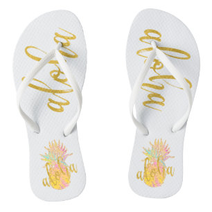 Aloha extravagante Imitate Glitzer Pastellananas Flip Flops
