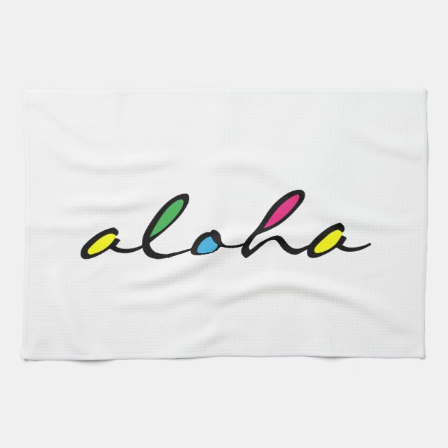 ALOHA farbig Handtuch (Horizontal)
