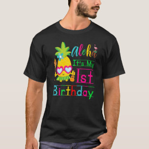 Aloha First 1st Birthday Hawaii Second Girls Luau T-Shirt