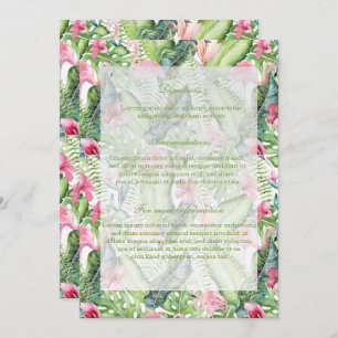 Aloha Flamingo Tropical Beach Wedding Einladung