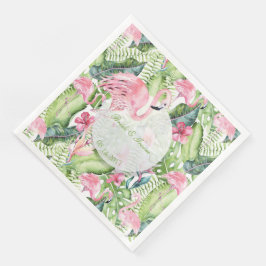 Aloha Flamingo Tropical Beach Wedding Serviette