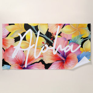 Aloha Floral Beach Towel v3 Strandtuch