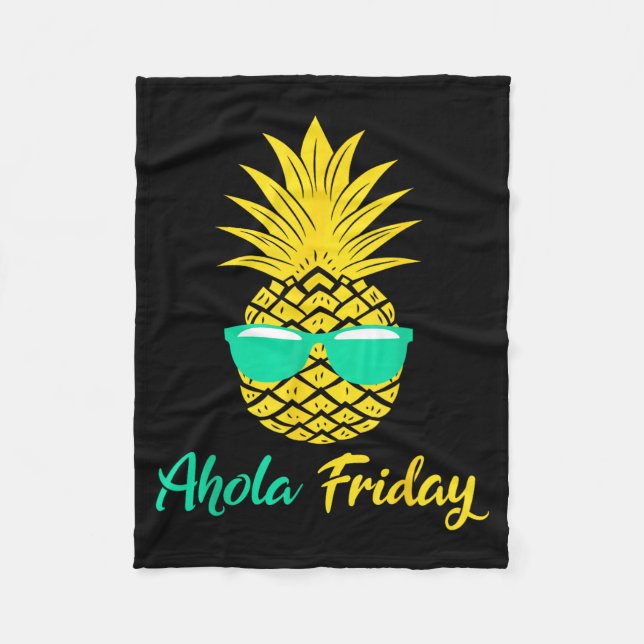 Aloha Freitag Ananas Sommer Frucht Ananas Fleecedecke (Vorderseite)