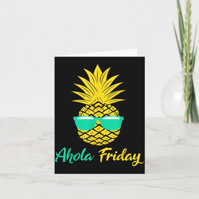 Aloha Freitag Ananas Sommer Frucht Ananas Karte (Vorderseite)