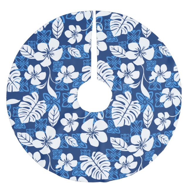 ALOHA FREITAG (BLAU) POLYESTER WEIHNACHTSBAUMDECKE (Vorderseite)