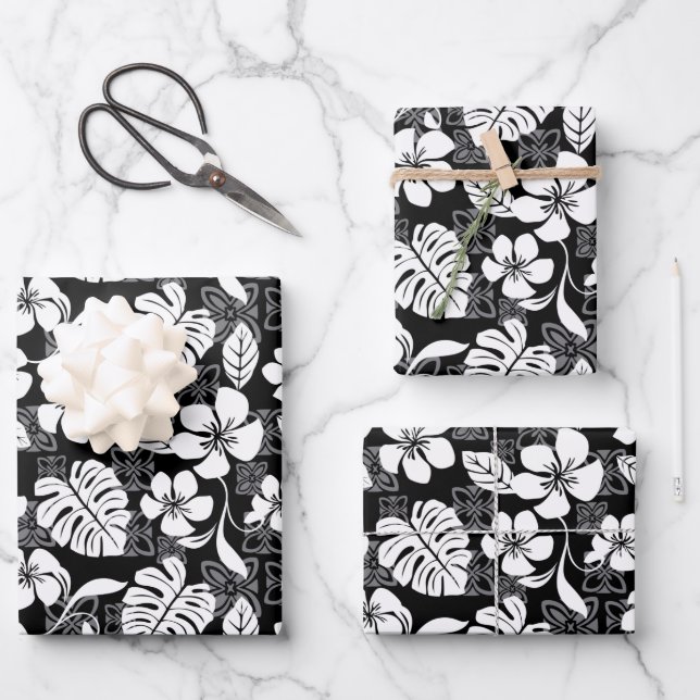 ALOHA FREITAG (SCHWARZ) GESCHENKPAPIER SET (Vorderseite)