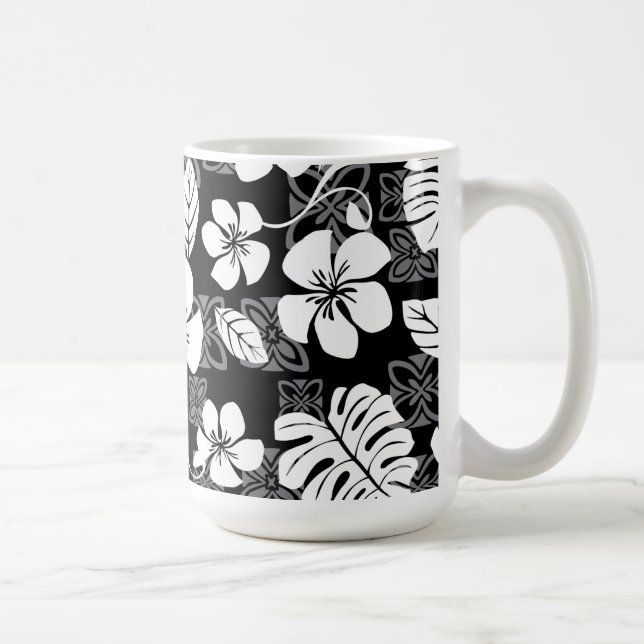 ALOHA FREITAG (SCHWARZ & GRAU) KAFFEETASSE (Rechts)