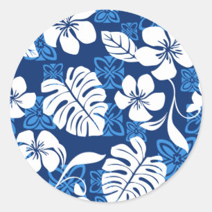 ALOHA FRIDAY (BLAU) CLASSIC ROUND STICKER