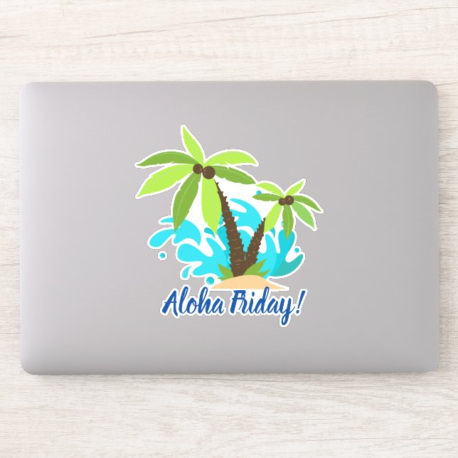 Aloha Friday Palm Tree Aufkleber (Computer)