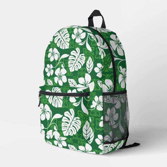 ALOHA FRIDAY PATTERN IN GREEN BEDRUCKTER RUCKSACK (Rückseitige Ecke Rechts)