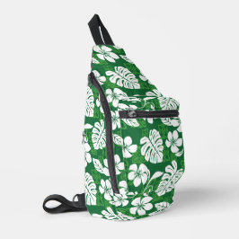 ALOHA FRIDAY PATTERN IN GREEN CROSSBODY BAG