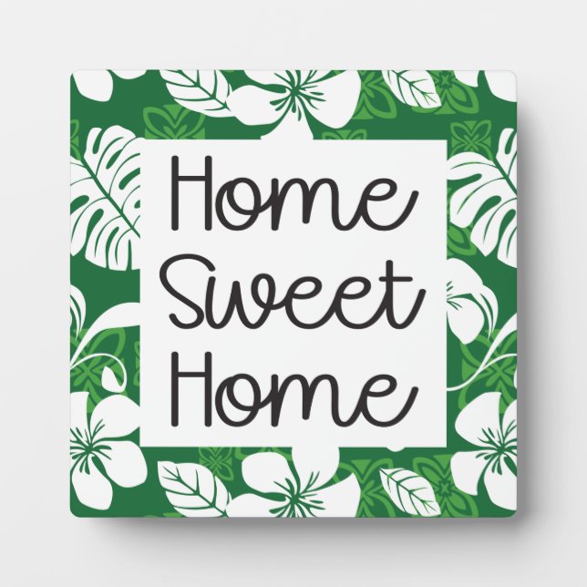 ALOHA FRIDAY PATTERN IN GREEN-HOME FOTOPLATTE (Vorderseite)