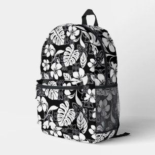 ALOHA FRIDAY PATTERN IN SCHWARZ BEDRUCKTER RUCKSACK