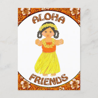 Aloha Friends Einladung Postkarte