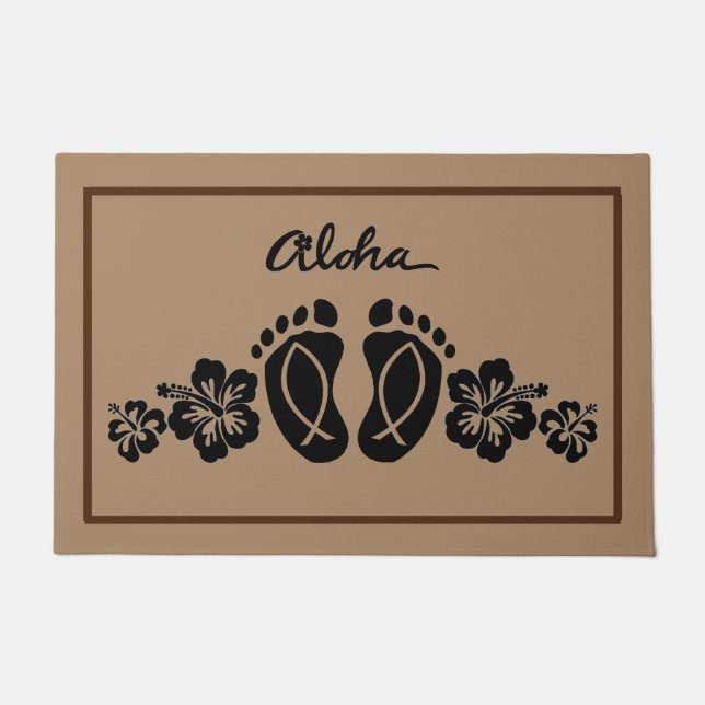 Aloha-Fußabdruck-Bodenmatte Fußmatte (Vorderseite)