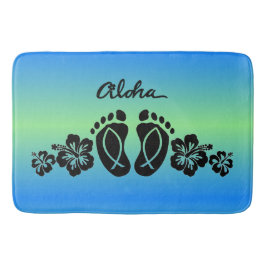 Aloha-Fußabdrücke-Badmatte Badematte