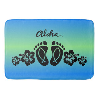 Aloha-Fußabdrücke-Badmatte Badematte
