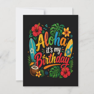 Aloha Geburtstag Hibiskus Hawaii Einladung