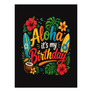 Aloha Geburtstag Hibiskus Hawaii Fotodruck