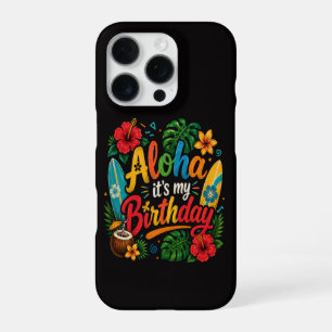 Aloha Geburtstag Hibiskus Hawaii iPhone 16 Pro Hülle