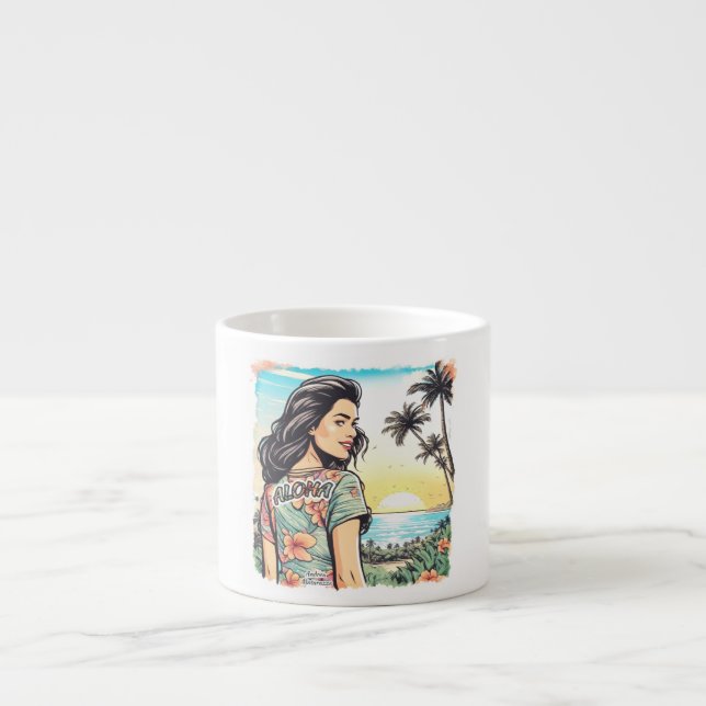 Aloha Girl Espressotasse (Vorderseite)