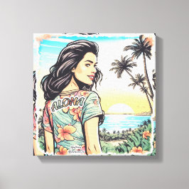 Aloha Girl Leinwanddruck