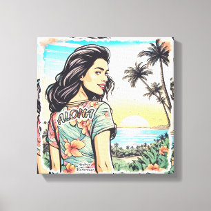 Aloha Girl Leinwanddruck