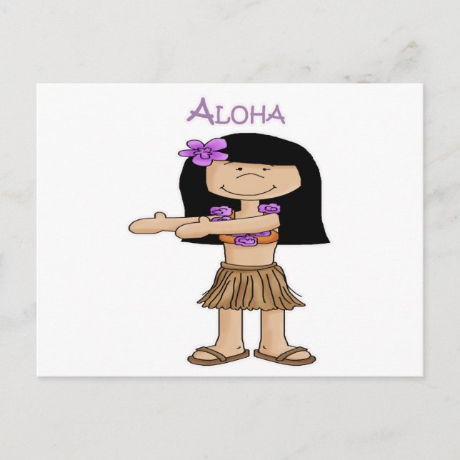 Aloha Girl Postkarte (Vorderseite)