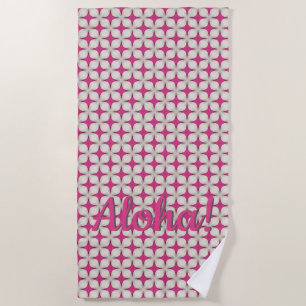 Aloha Girly Pink Beach Vibes Strandtuch