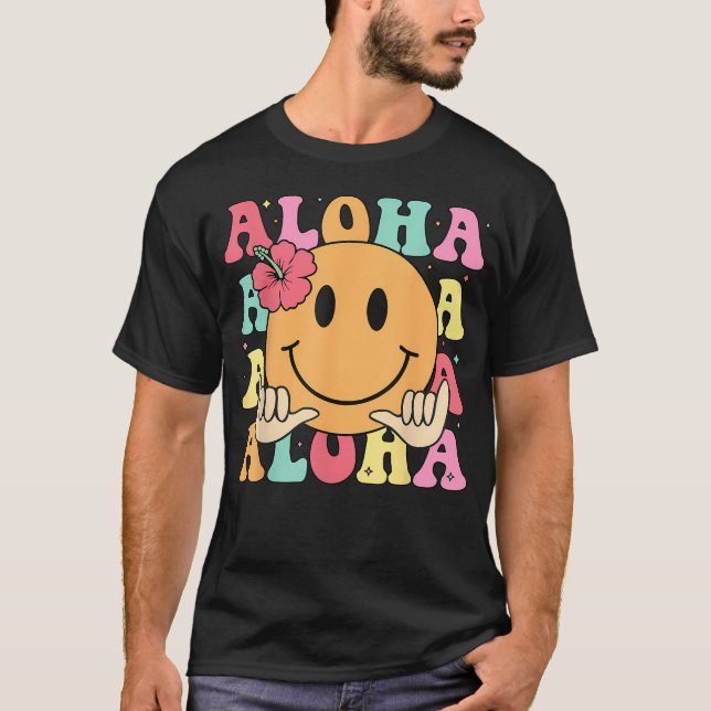 Aloha Glückliches Gesicht T-Shirt (Vorderseite)