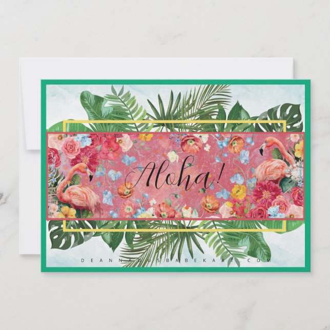 Aloha Grußkarte Feiertagskarte (Vorderseite)