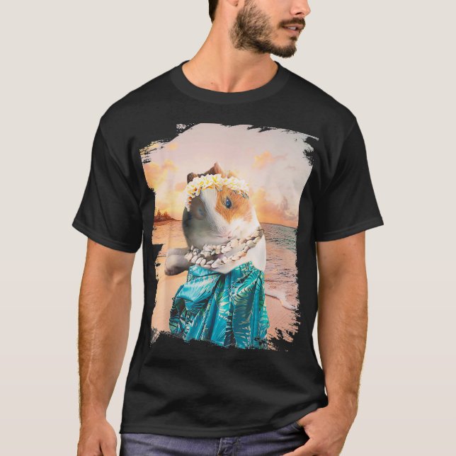 Aloha Guinea Pig am Hawaiianstrand T-Shirt (Vorderseite)