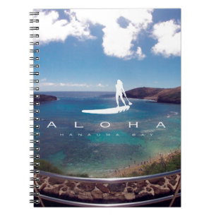 Aloha Hanauma Bucht-Hawaii-Surfen Notizblock